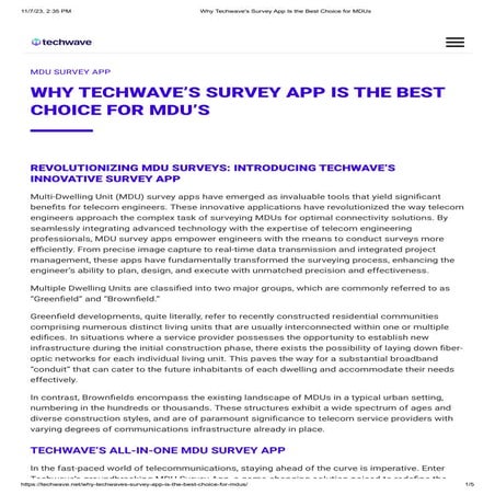 Why Techwave's Survey App Is the Best Choice for MDUs.pdf