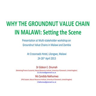 Why the groundnut value chain in ma...