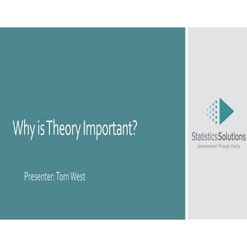 Why is Theory Important?