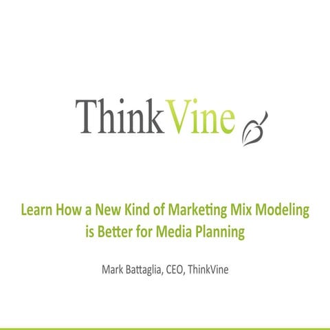 Learn How a New Kind of Marketing Mix Modeling is Better for Media Planning