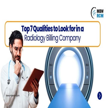 Top 10 Qualities to Identify the Right Radiology Billing Company in New Jersey