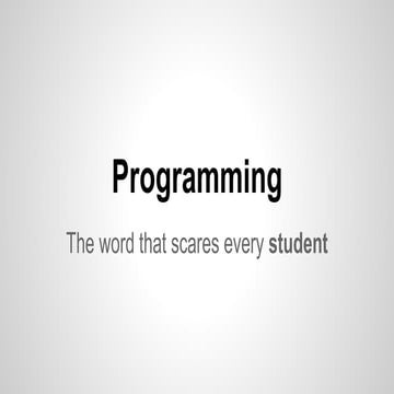 Why to learn programming | PPT