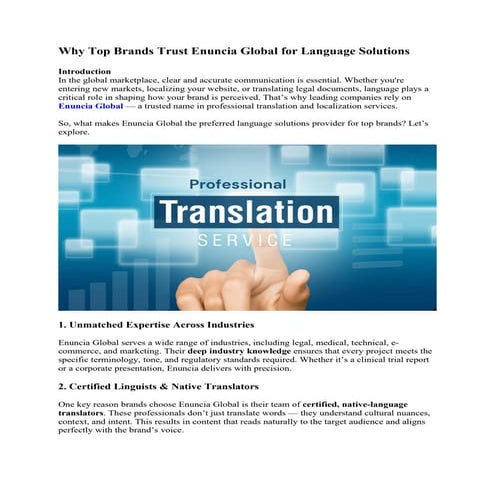 Why Top Brands Trust Enuncia Global for Language Solutions.pdf