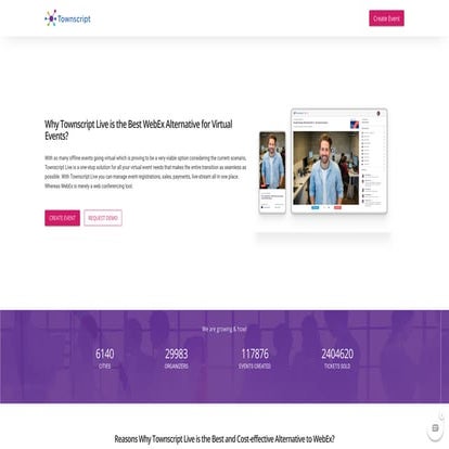 Why Townscript Live is the Best WebEx Alternative for Virtual Events?