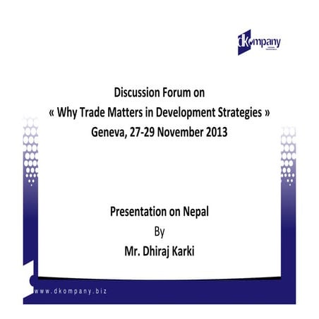 Why Trade Matters in Development Strategies?