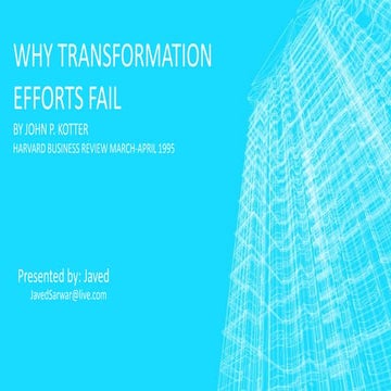 Why transformation efforts fail