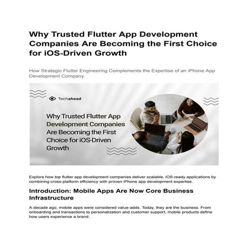 Why Trusted Flutter App Development Companies Are Becoming the First ...