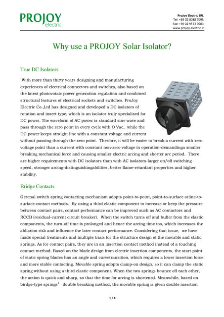 01 panel mounting dc isolator en | PDF