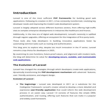 Why Use Laravel in 2025 | Benefits, Features & Future of PHP Framework