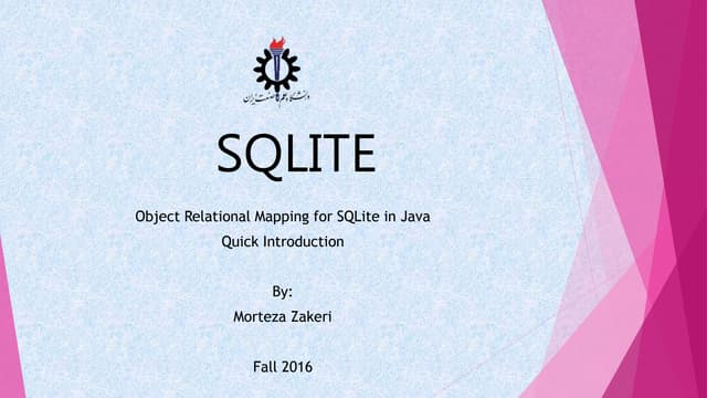 SQLite and object-relational mapping in Java