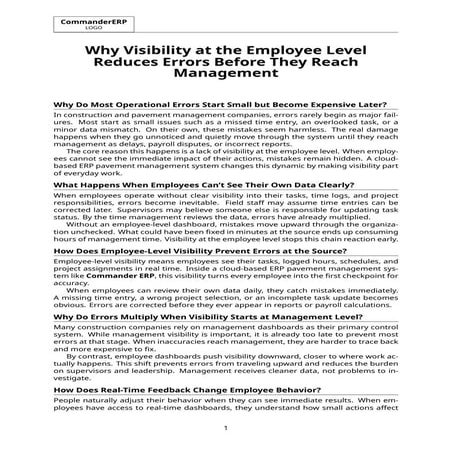 Why Visibility at the Employee Level Reduces Errors Before They Reach ...