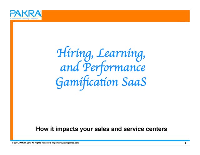 Why we do what we do? Gamification Results: Our client's experience