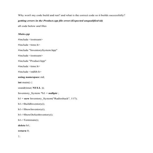 Why won't my code build and run- and what is the correct code so it bu.pdf