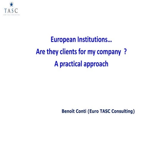 Why working with eu institutions