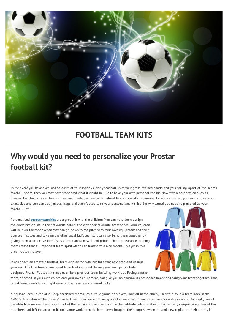 prostar football kits
