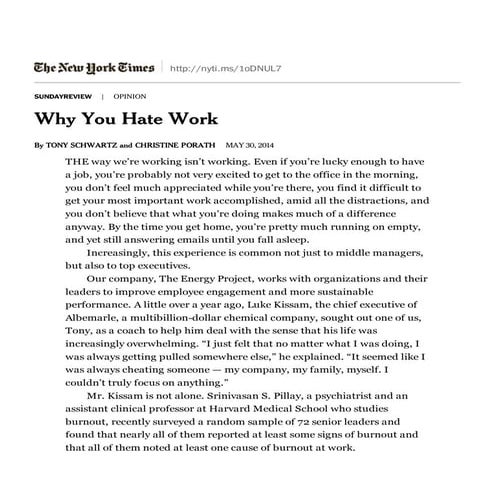 Why you hate work   ny times.com