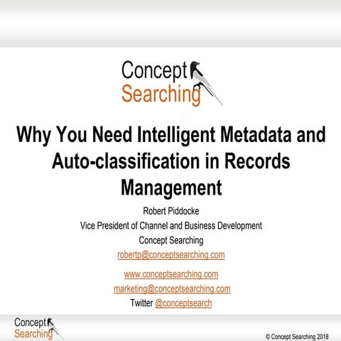 Why You Need Intelligent Metadata and Auto-classification in Records Management