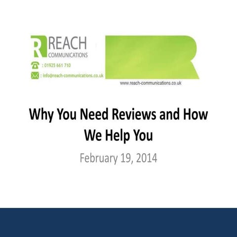 Why You Need Reviews