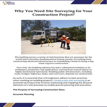 Why You Need Site Surveying for Your Construction Project?