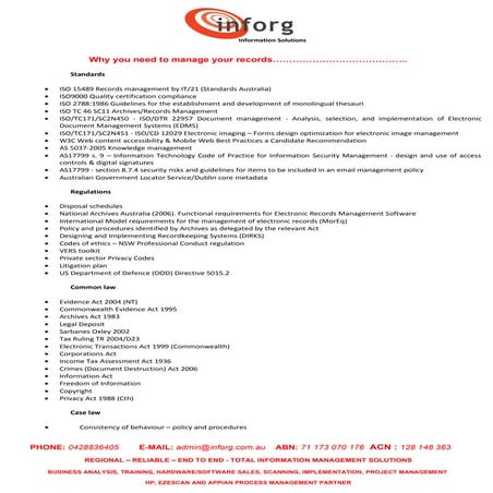 Why you need to manage your records flyer