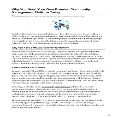 Jambo: The Best Community Management Platform For Associations | PDF