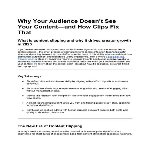 Why Your Audience Doesn’t See Your Content—and How Clips Fix That.docx