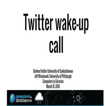 Twitter Wake Up Call