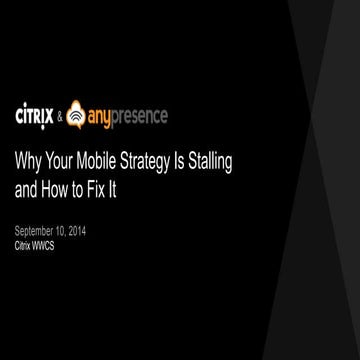 Why Your Mobile Strategy is Stalling, and How to Fix it
