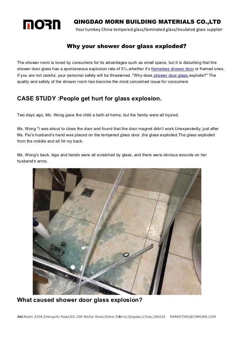 Why your shower door glass exploded