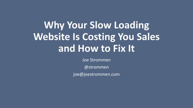 Why your slow loading website is costing you sales and how to fix it
