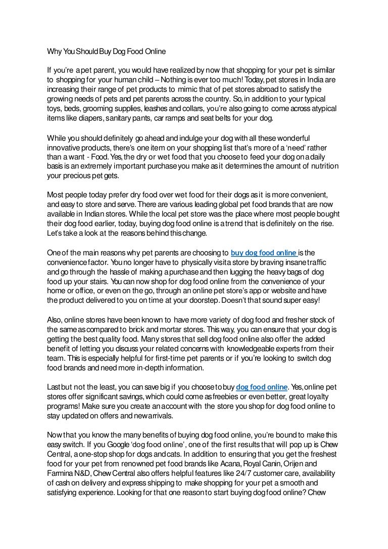 discounted dog food online