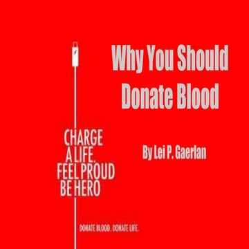 Why you Should Donate Blood