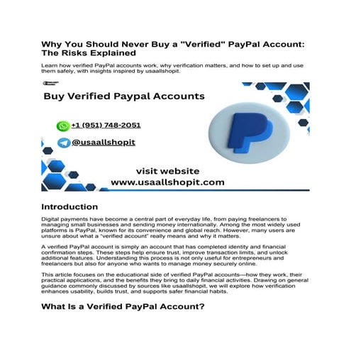 The Difference Between a Standard PayPal Account and a Verified One.docx