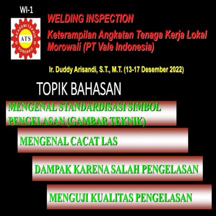 Wi 01 Rev 01 Welding Inspection Vst Morowali 2002 Ats Duddy Arisandi