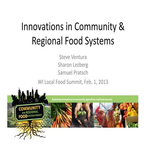 Innovations in Community & Regional Food Systems