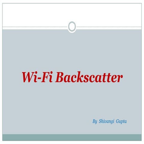 Wi-fi backscatter