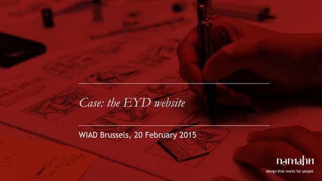 WIAD2015, Brussels: case - The EYD2015 website