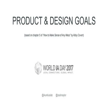 Product and Design Strategy Goals