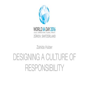 Designing A Culture Of Responsibility