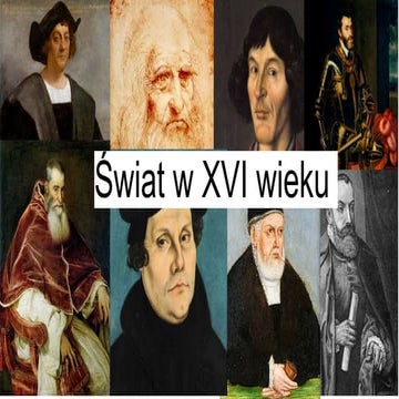 Sprawdzian Historia Klasa 6 Polska W Xvi Wieku Świat w XVI wieku.pptx