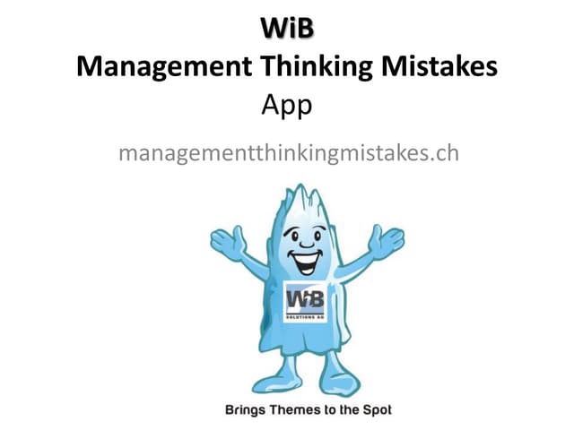 Management Thinking Mistakes App for iPhone Quotes & Stories