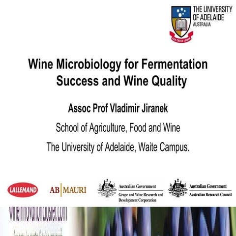 Wine Microbiology for Fermentation Success and Wine Quality
