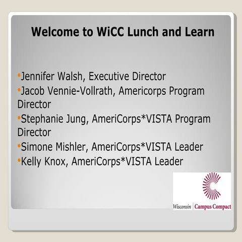 WiCC General Overview