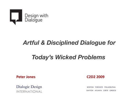 Designing with Dialogue 2: Open Space | PDF