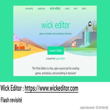 Découverte et prise en main de l'outil Wick Editor | PDF