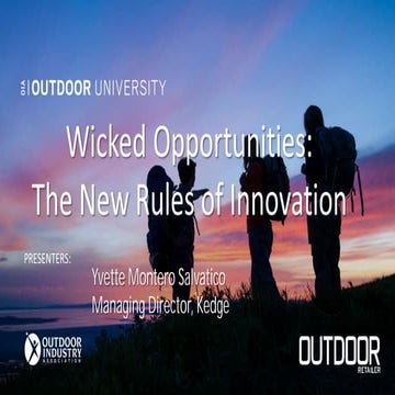 Wicked Opportunities Outdoor Industry Association