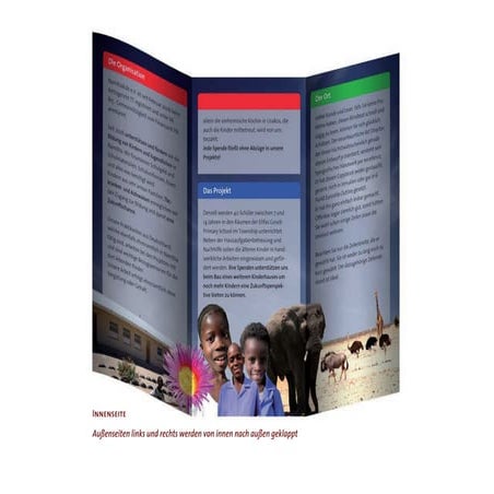 Wickelfalz zum Projekt "Mit Laib und Seele"