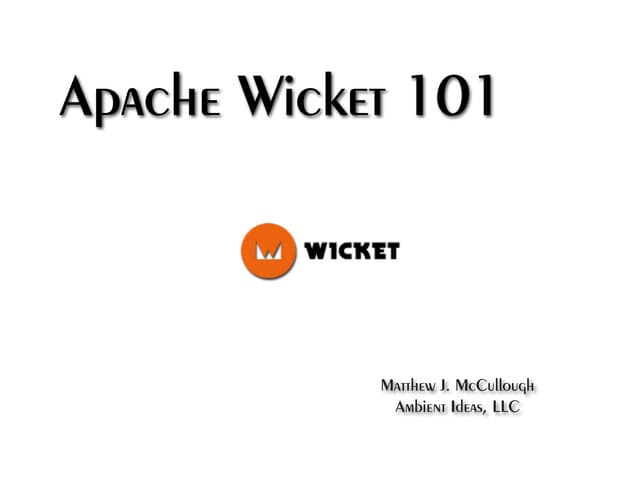 DOSUG Wicket 101