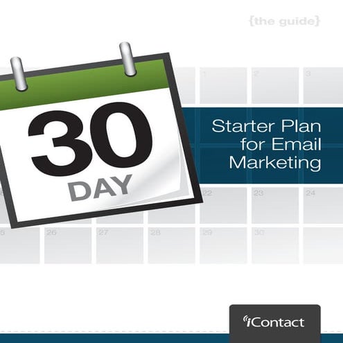Email Marketing Plan for 30 days | icontact