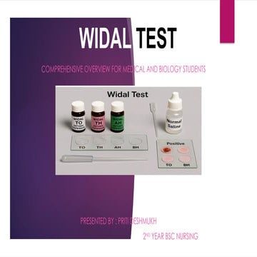 Widal test | PPT